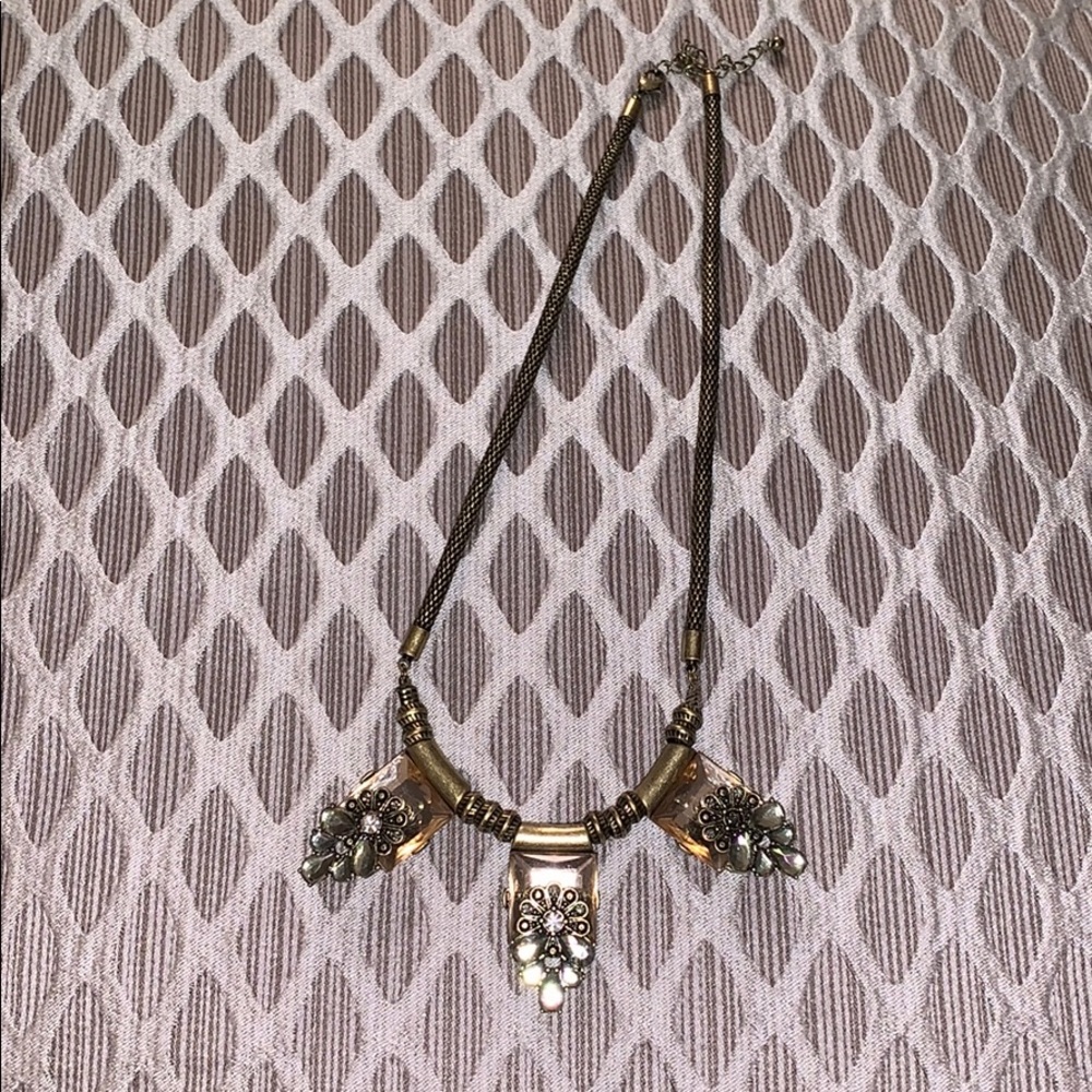 Gold statement necklace